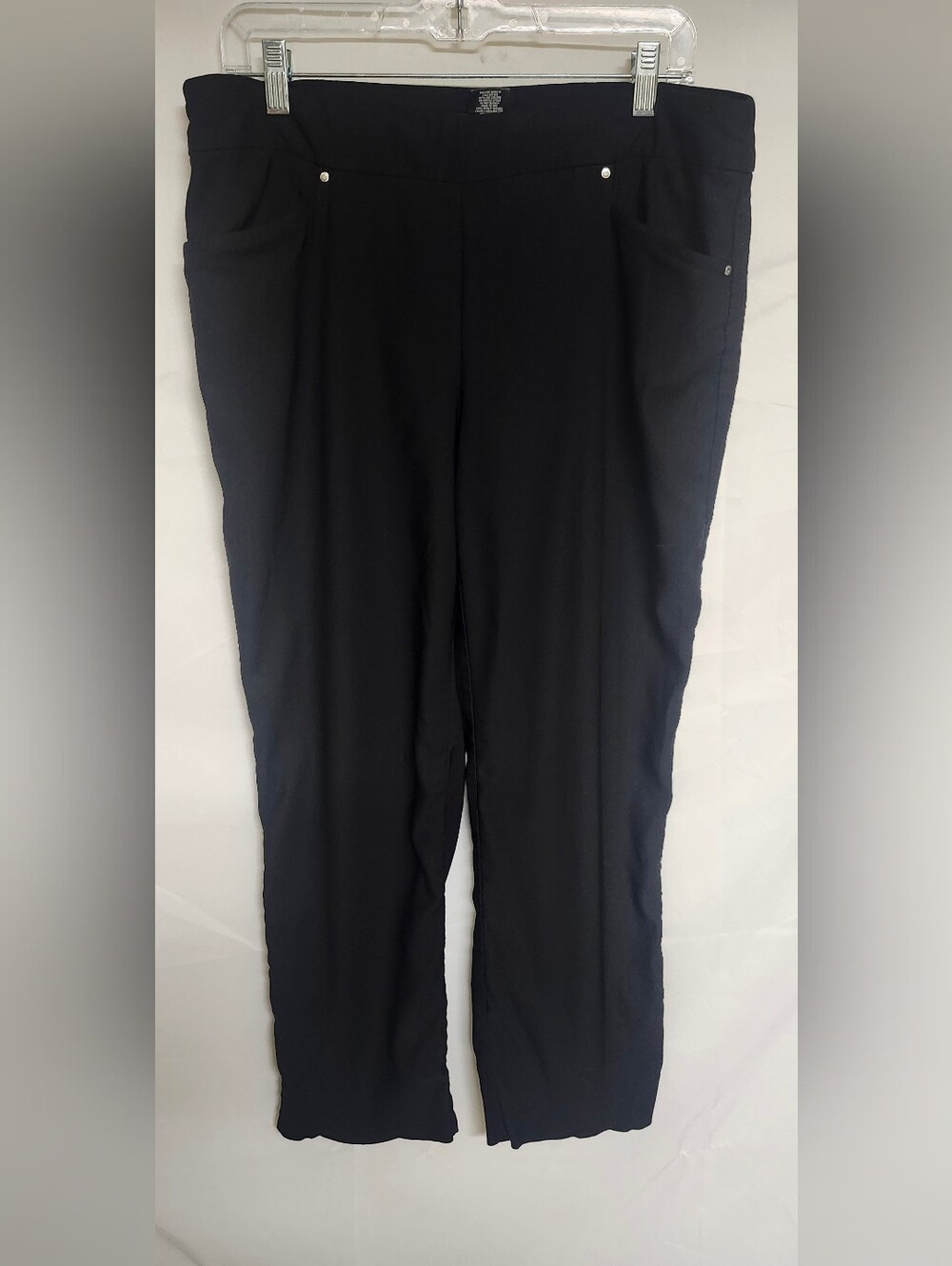 Hilary Radley Black Straight-Leg Women's Pants